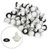100pcs/set with Sealing Rings Automotive Fasteners Rivet White Bumper Clips  Trim Fastener