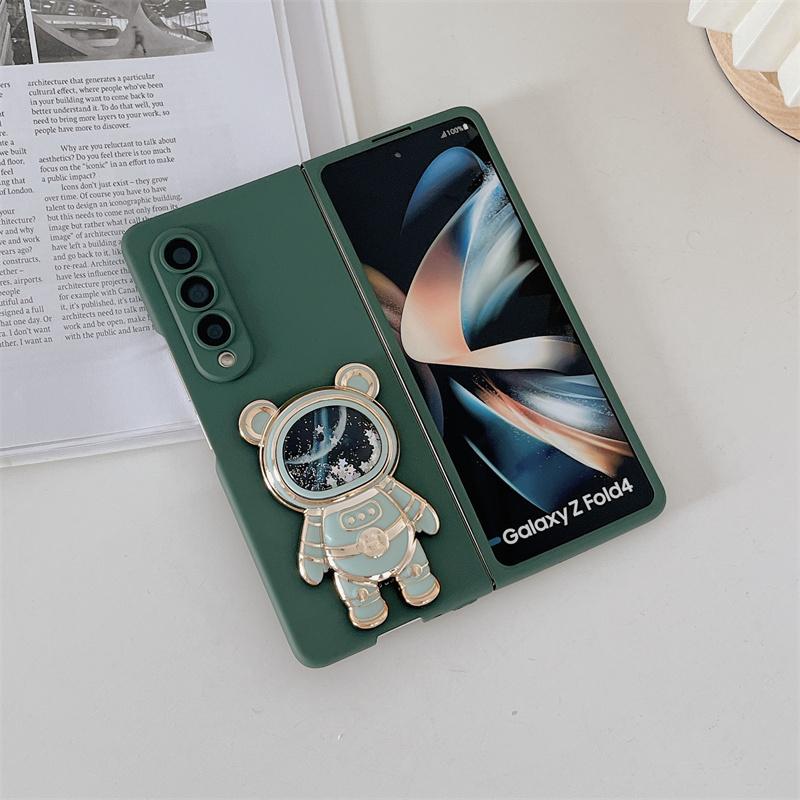 Pro Samsung Galaxy Z Fold 4 Pouzdro na mobilní telefon Cute Space Astronaut Bracket Stand Z Fold 3 2 Cover