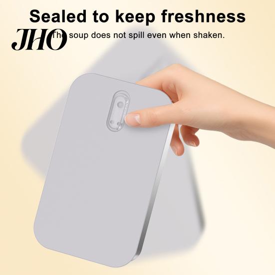 Electric Lunch Box 900ml Heated Capacity 2-in-1 Stainless Steel Warming Travel Non-Stick Coating Portable Meal Container for Office Car