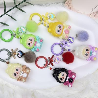 Sitzende Bohne Niedliche Korn Sitzpuppe Cartoon Schultaschenanhänger DIY Schmuck Harzzubehör Auto Ornament Tasche Schlüsselanhänger