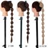 XINRAN 30” Synthetic Hair Fiber Heat-Resistant Straight Bubble Braid Ponytail Fake Hair Chip-in Hair Extensions Pony Tail Wig