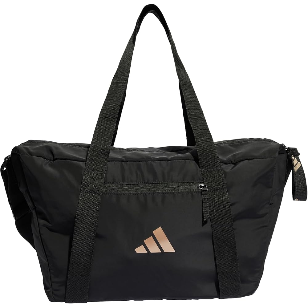 Adidas Duffel Bag, Adidas Sports Bag, Unisex, EAV47, Black/Copper Metallic/Black (IJ7478)