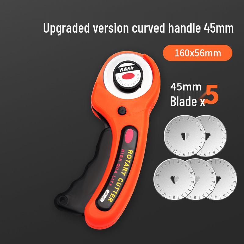 Rotary Fabric & Craft Knife - Precision Blade for Cutting Fabric, Paper, Boxes, Wallpaper & Crafts