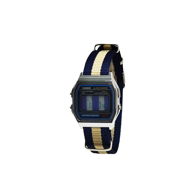 CASIO Customized watch modified series silver resin case A158WA-1 modified-Deep Sea Rhythm Quartz nylon strap men's watch A158WA-1