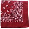 Trifong Bandana Red Men's Paisley Adults Handkerchief 100% Cotton Cashew Pattern Unisex 55cm x 55cm Wine Red