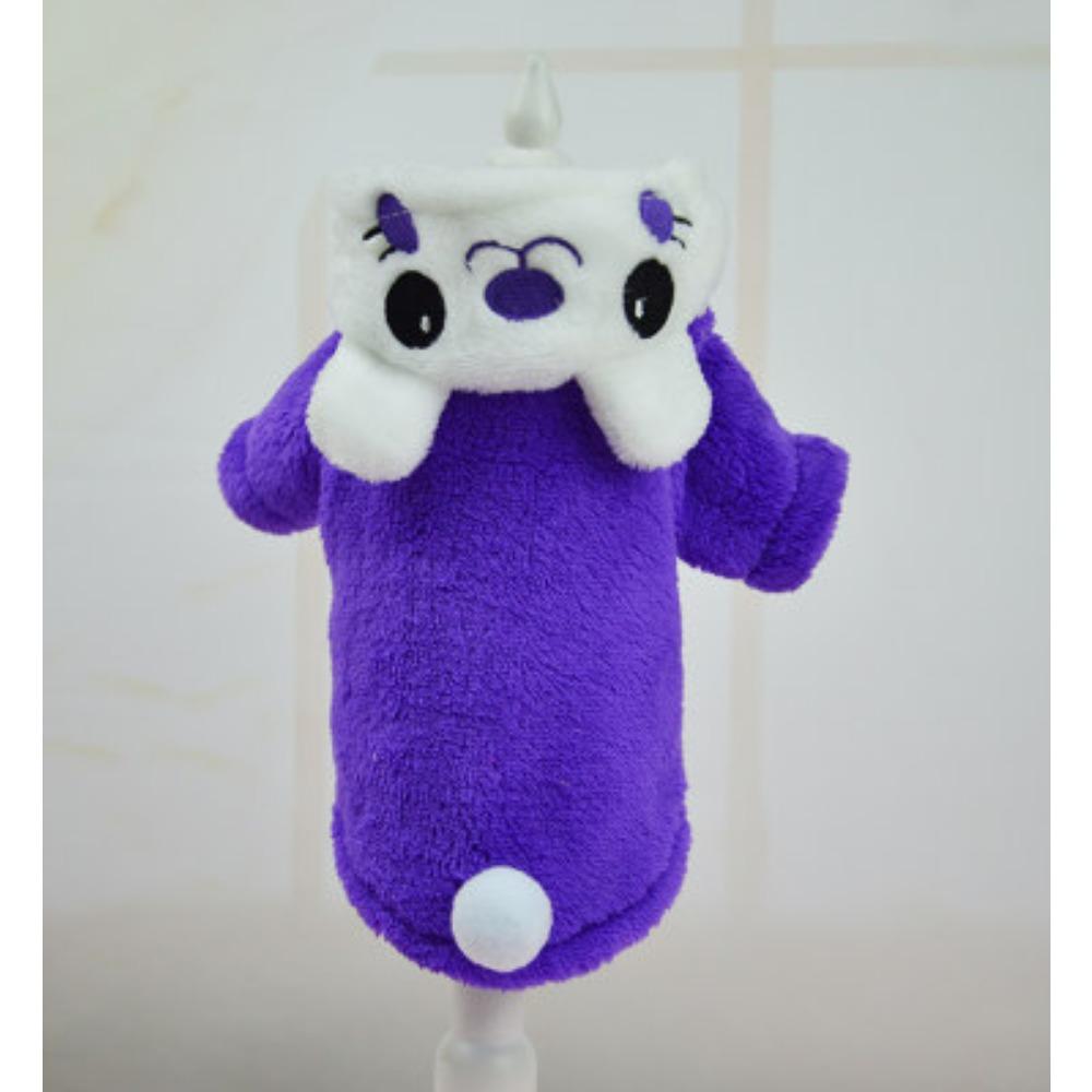 

Четырехногий фланелевый пес домашний питомец кошка собака одежда кошачьи принадлежности теплые разноцветные полоски XS back length 20cm