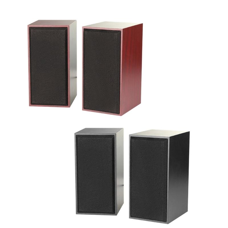 USB Wireds Wood Speaker Subwoofer Sound Box 3.5mm Input USB Power Computer Speaker for Desktop PC