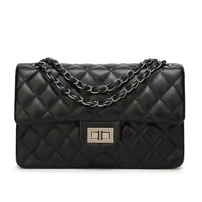 New Sheep Pattern Soft Surface Rhombus Chain Bag, Classic Hot Mom Women's Bag, Simple Shoulder Messenger Bag