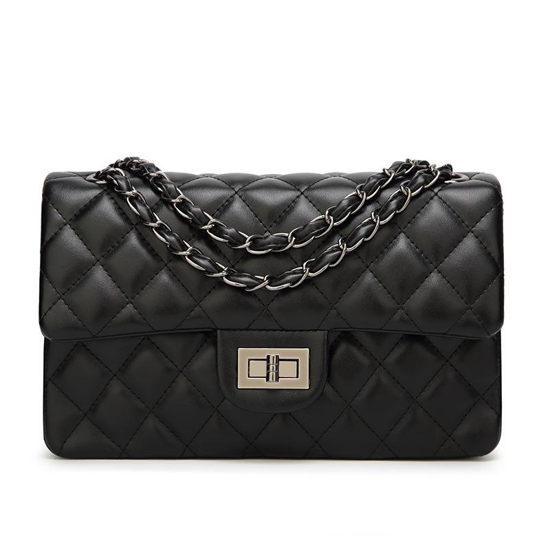 New sheep pattern soft surface rhombus chain bag, classic hot mom women's bag, simple shoulder messenger bag