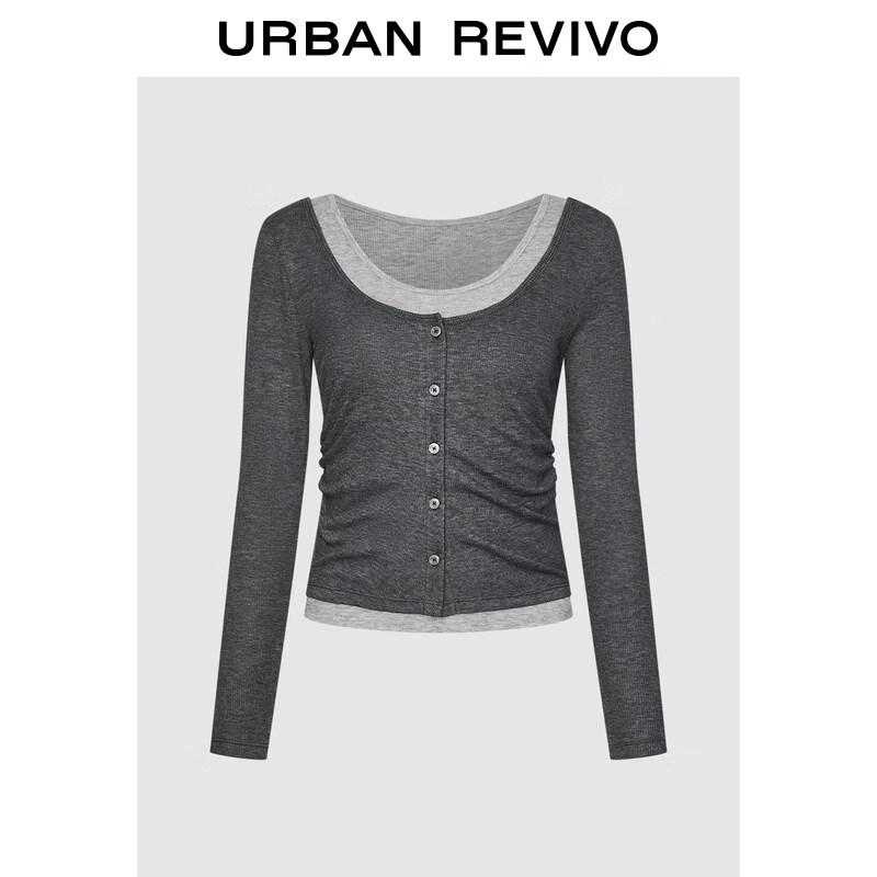 

Women s Slim-Fit U-Neck Color-Block T-Shirt L