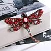 Vintage Full Rhinestone Big Dragonfly Brooch For Women Men Exquisite Colorful Crystal Insect Dragonfly Animal Pins Party Jewelry