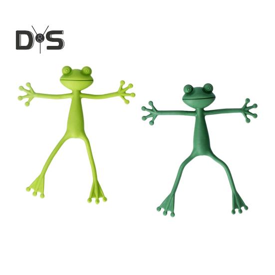 6 Stück grüne Pflanzenstützen in Froschform, Pflanzenstammhalter, Frosch-Pflanzenstütze, Stützhalter für kleine Topfpflanzen, Sukkulenten, Gartendekoration