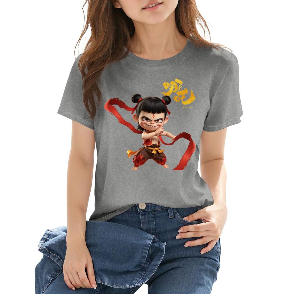 Lässiges, kurzärmliges, bedrucktes T-Shirt mit Rundhalsausschnitt für Kinder