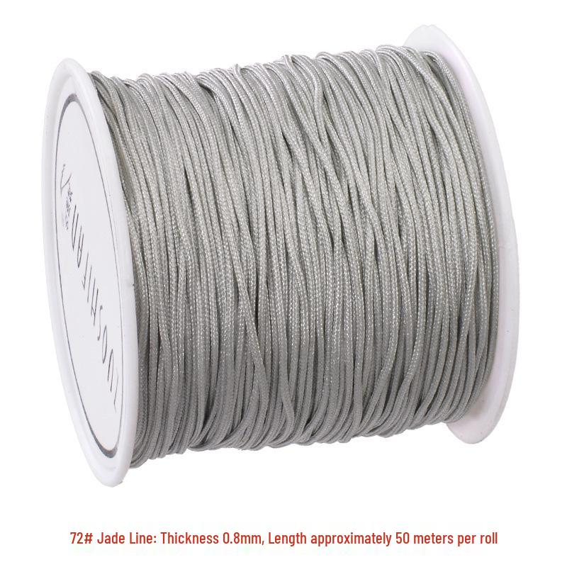 Нефритовая нить №. 72 Красный плетеный шнур для браслетов и ожерелий - Материал для плетения своими руками No. 72 Jade Thread