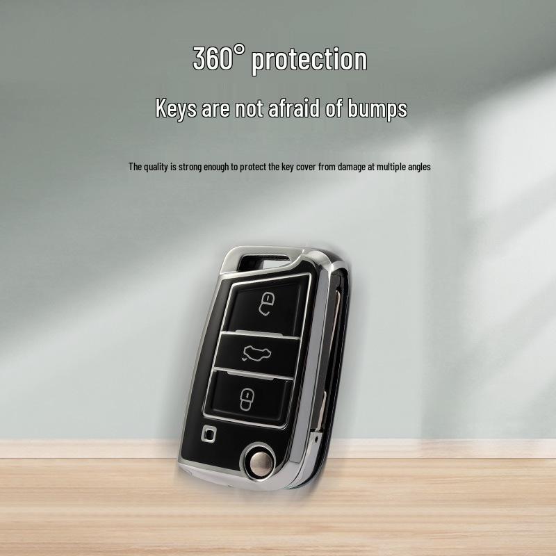 Premium Key Case for 22 Tiguan L, Lavida Plus, Magotan, Sagitar, T-Cross, Tayron, and Tayron X