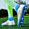 35-45Chaussures de football unisexes pour jeunes, grande taille, semelle souple en caoutchouc, clous longs, chaussures de football professionnelles pour entraînement sur pelouse artificielle