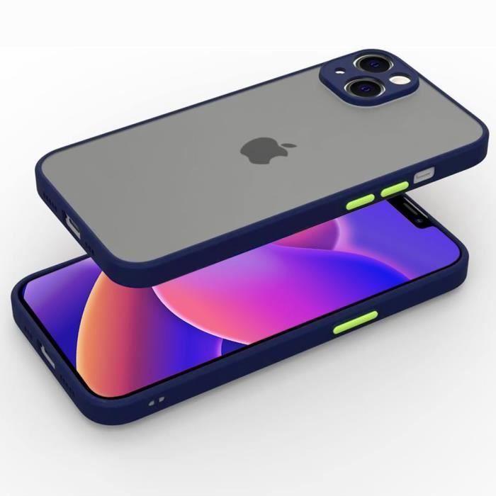 Coque de Protection - PROSHOP - pour iPhone 14 Plus - Silicone Mat - Bleu Marine - Anti-choc