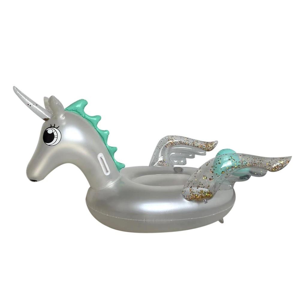 

Взрослые Детские И ПВХ Золотой Глиттер Серебряный Пегас Плавающая Игрушка для Дренажа