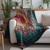 Psychedelic Fractal Kaleidoscope Pattern Blanket Decorative Throw Bed Sofa Cover Art Print