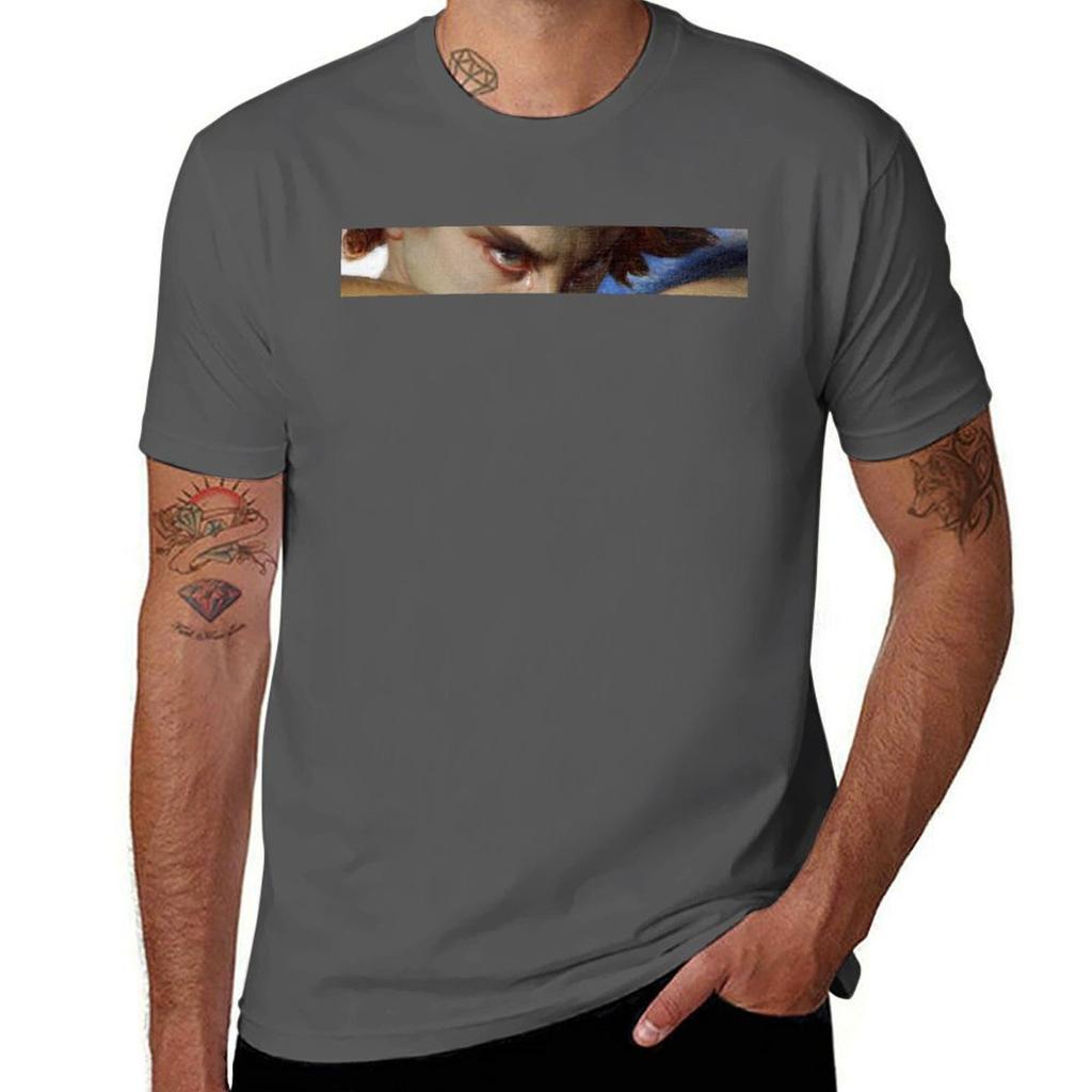 Gefallener Engel Streifen T-Shirt Leichtes Druck T-Shirt