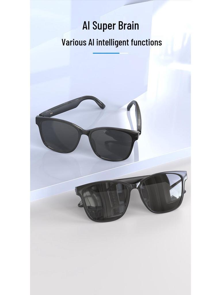 HY-C8 AI Glasses: Wireless Bluetooth Earphones with Real-Time Translation & Multilingual Subtitles
