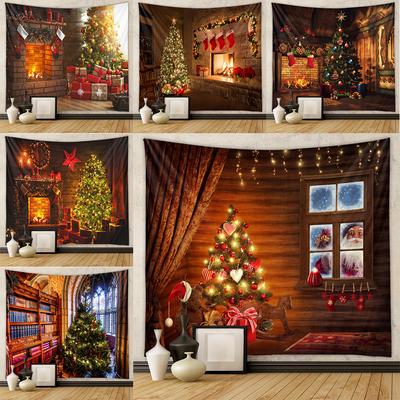 Christmas Decoration Tapestry Wall Hanging Christmas Home Decor Tapestry Indoor Wall Hanging Wall Decor Backdrop Fabric
