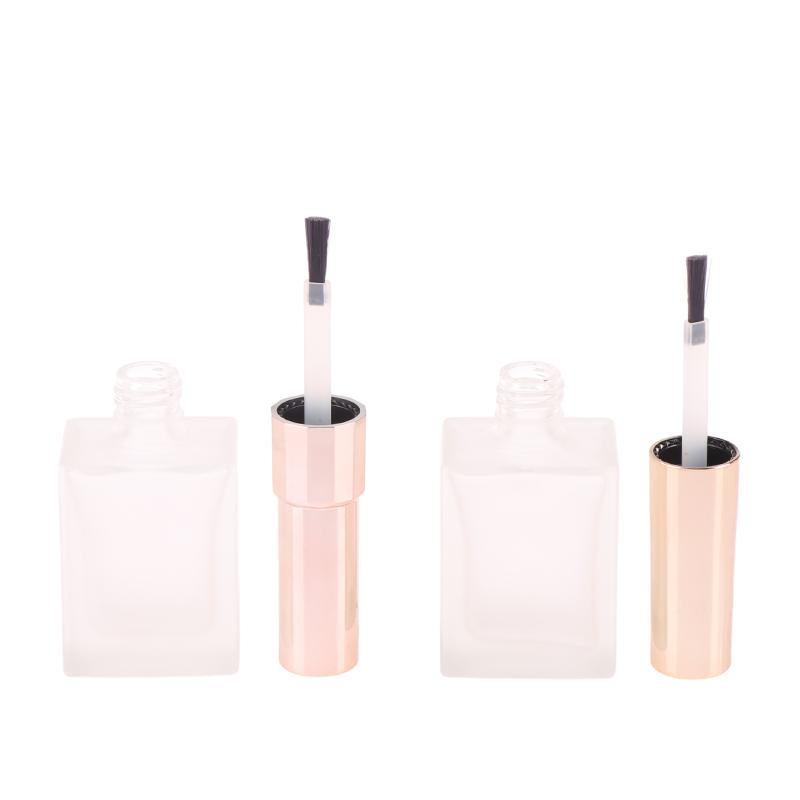 15Ml Empty Frosted Round Nail Polish Bottle With Portable Brush Nail Art Container Glass Nail Oil Bottles Light-Resistant