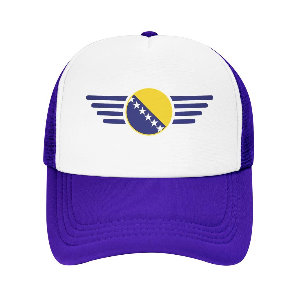Bosnia and Herzegovina Flag Mesh Baseball Caps Unisex Women Casual Sun Hats Hat Breathable Summer Trucker Hat