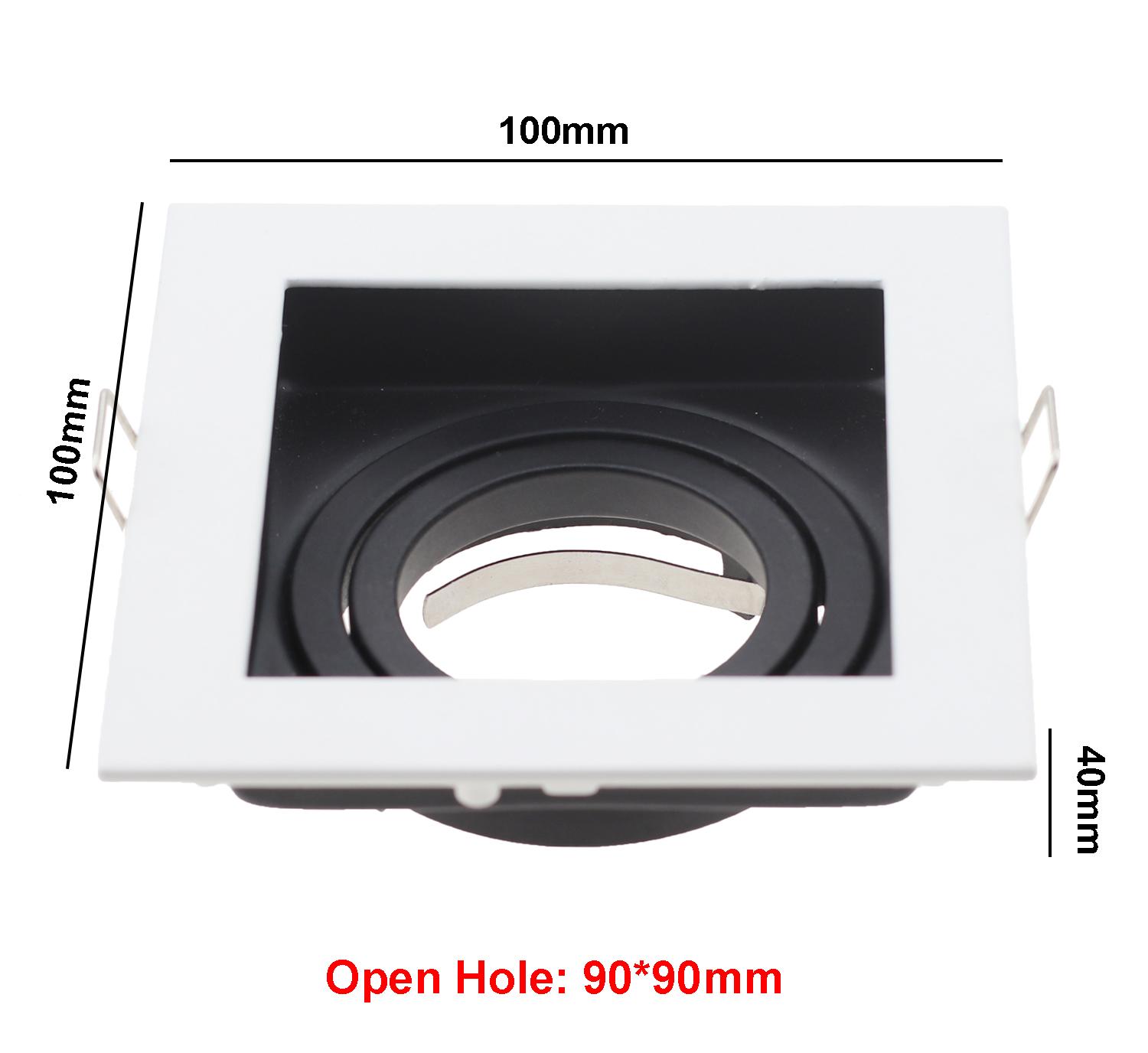 

1/10PCS Recessed Ceiling Light Mounting Frame GU10 Lamp Holder Round Square Recessed Spotlights GU10 Downlight Frame for Home