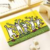 Art Anime K-Keith Haring Floor Mat Cozy Flannel Soft Thick Non-Slip Mat For Living Room Bedroom Kitchen Decor Rugs