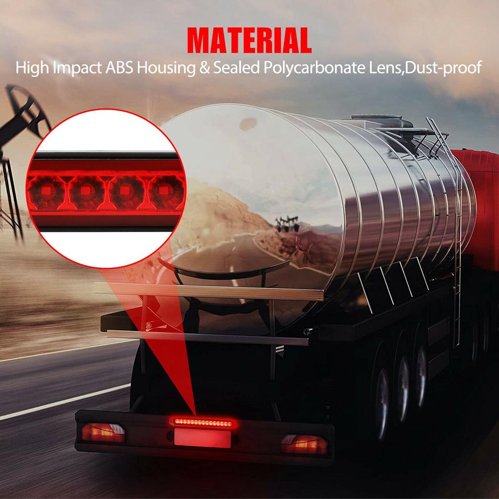 10V‑30V 15LED Brake Turn Rear Light IP67 Waterproof for Trucks Semi   Boat Trailers