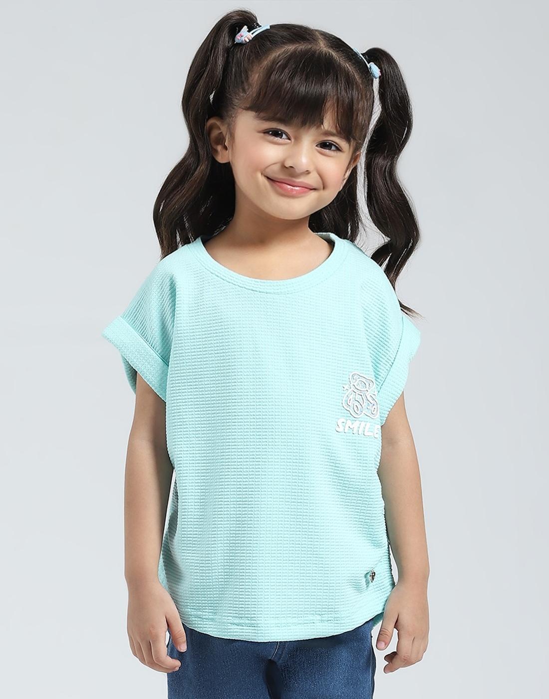 

Monte Carlo Girls Round Neck Half Sleeve Top 11-12 Years синий
