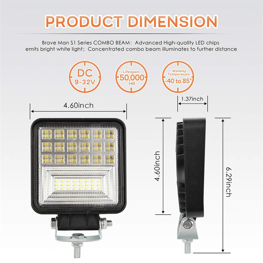 

New 400W 6000K 40000LM LED Bar Flood Spot Beam Offroad SUV Driving Fog Lamp