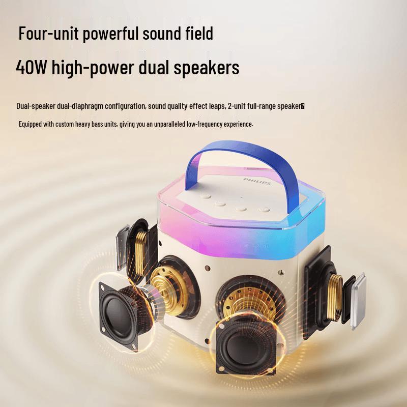 Philips TAS2519 Home KTV Bluetooth Speaker with Microphone (CN Version)