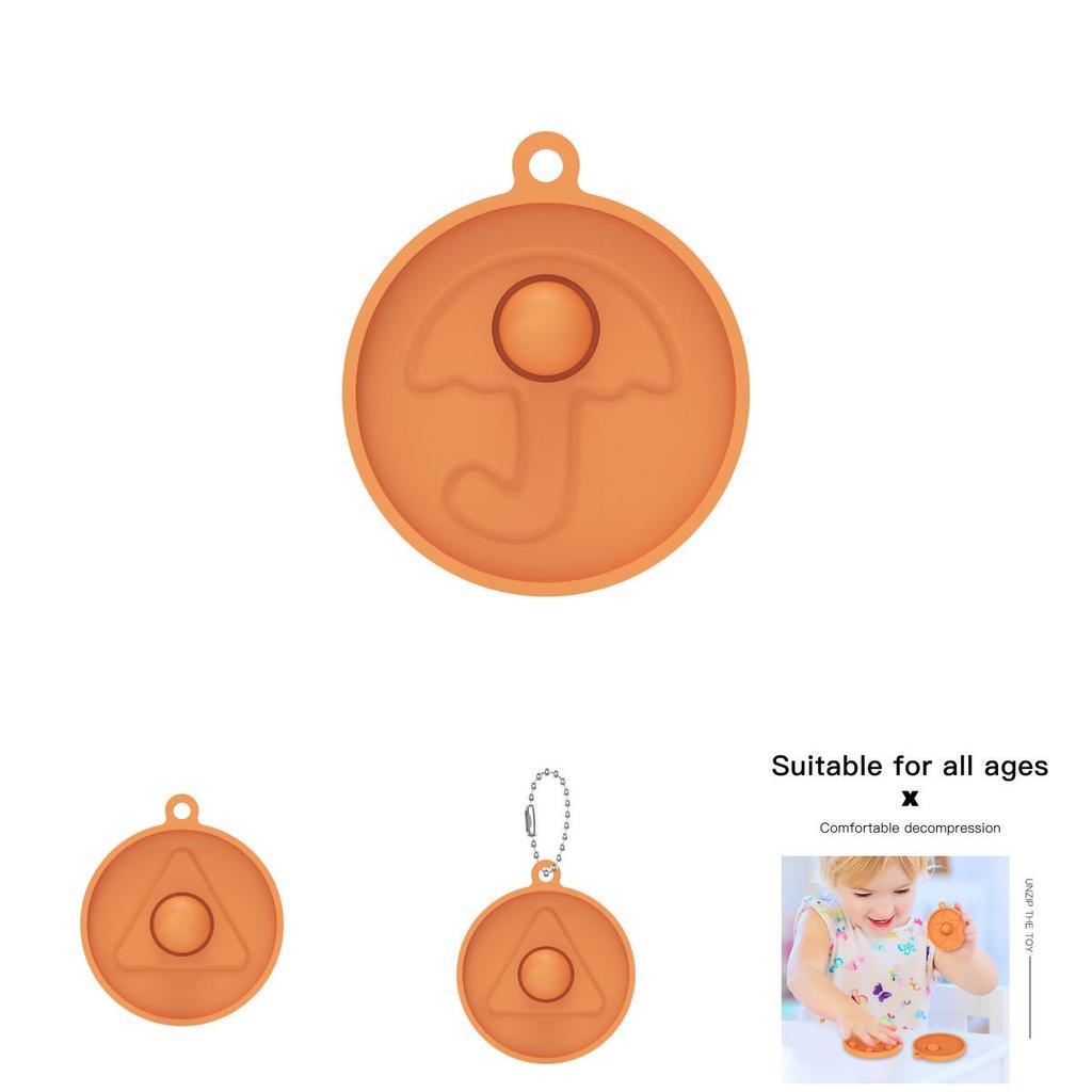 Delightful Squid Game Pop It Simple Dimple Push Bubble Keychain Pendant Fidget Toy For All Ages