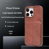 iPhone 17 Pro Max Ultra-thin Leather Case with Card Holder & Stand