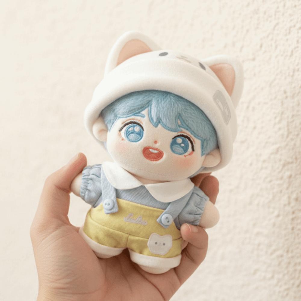 1 Set Suit 10cm Cotton Doll Clothes Cat Hat Doll Dress Up Set Doll Clothes Outfit Doll Accessories