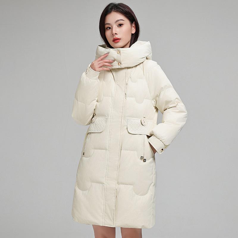Down Cotton-padded Clothes Women's Loose Cotton-padded Jackets Medium and Long Fashion Cotton-padded Clothes Thickened Warm Winter Jackets