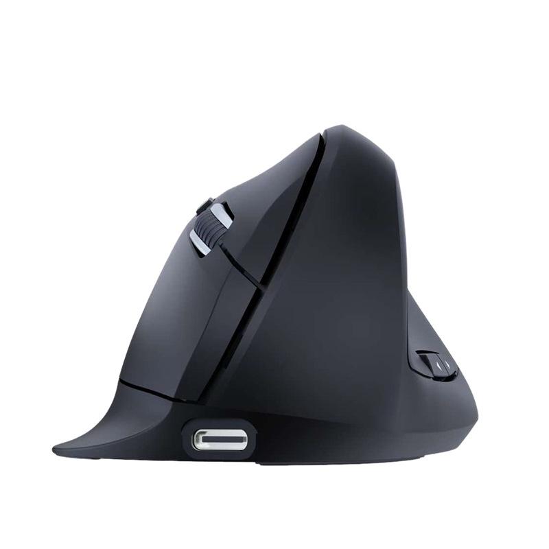 Ergonomic Vertical Wireless Rechargeable Bluetooth Mouse - Silent Dual Mode for Notebook