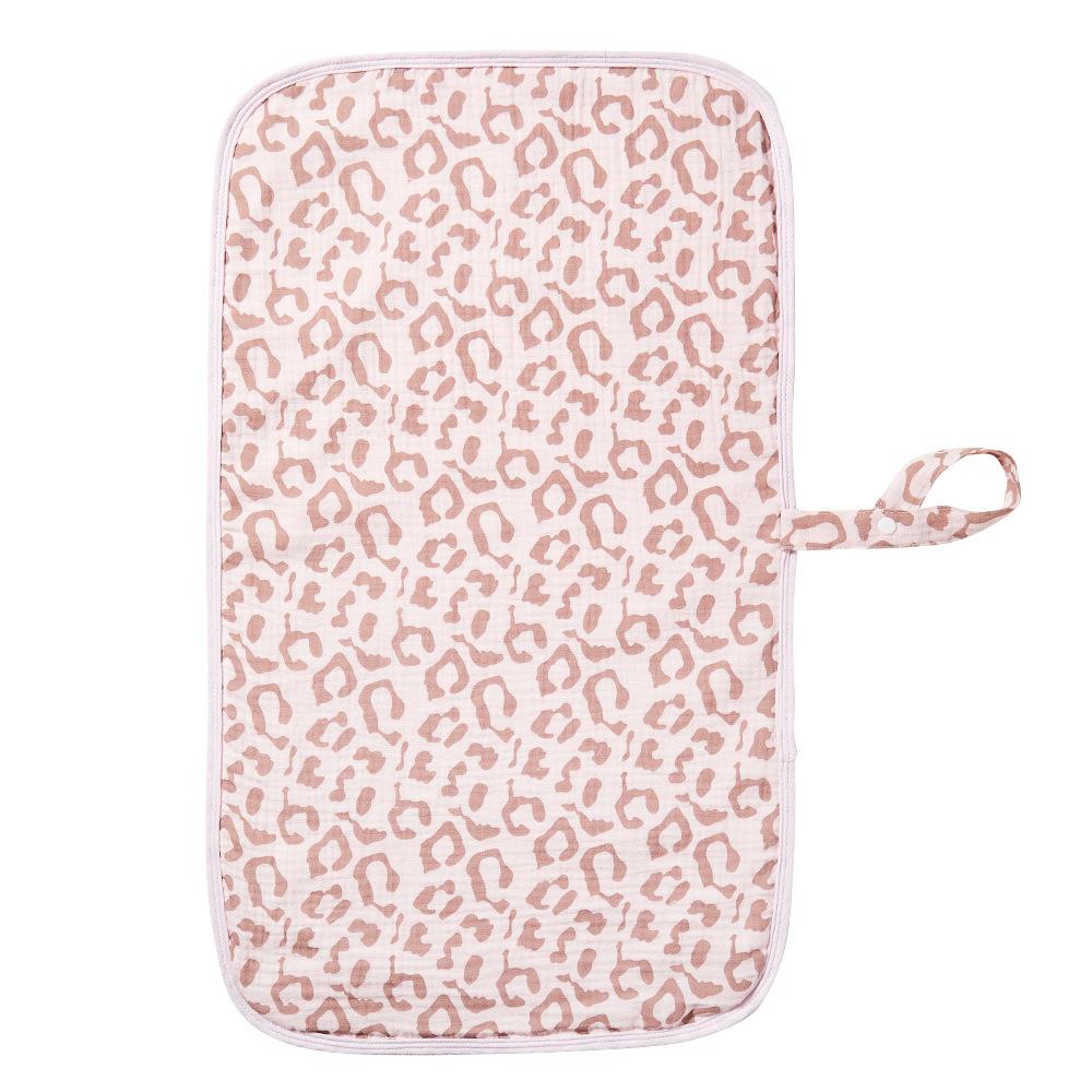 Soft Cotton Gauze Waterproof Changing Pad for Newborns | Breathable & Washable Portable Diaper Mat