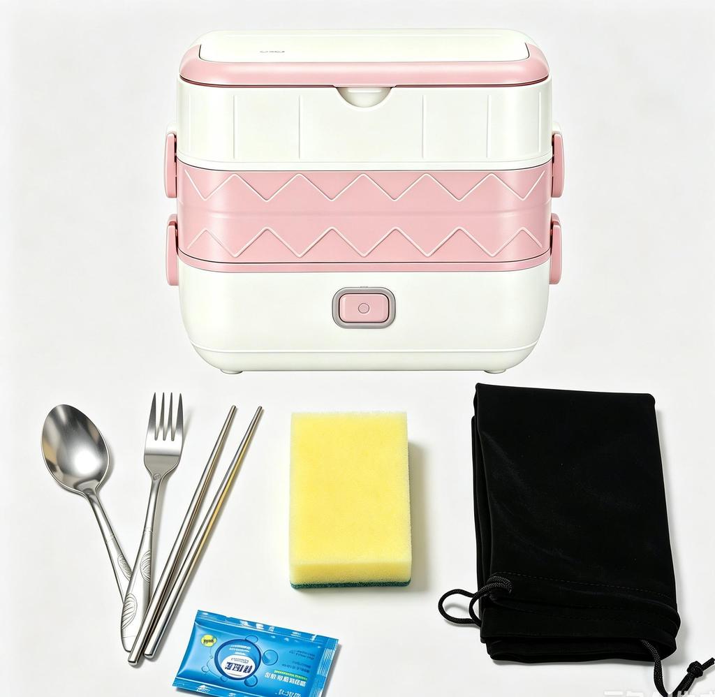 Portable Electric Lunch Box for Heating, Steaming, Cooking, and Warm Food Storage - Ideal for Office Workers