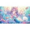 Mermaid Printed Cross Stitch Kit 90x50cm DIY 9CT Embroidery Craft Set Decor