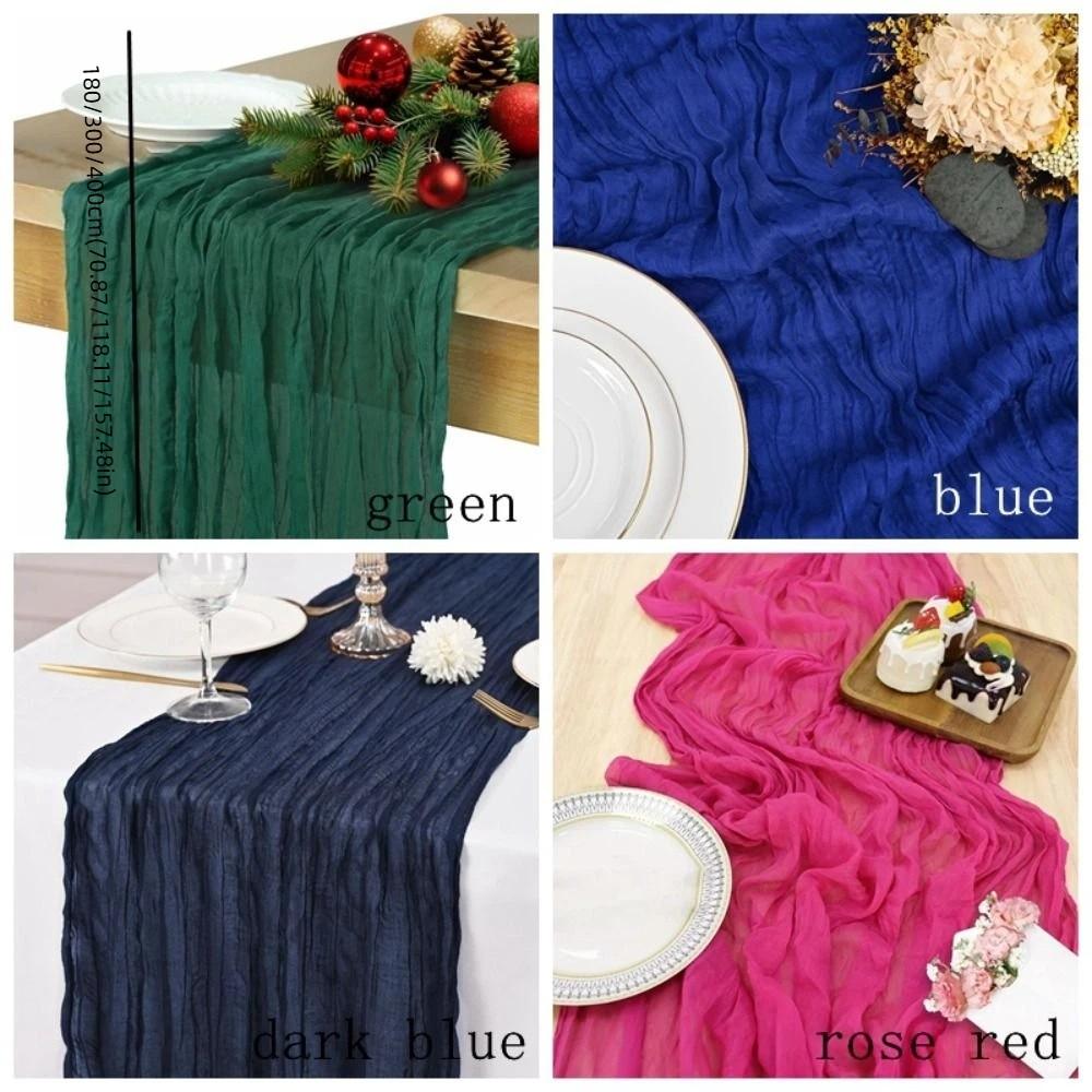 Soft Crepe Table Runners Washable Table Cover Table Covering Table Flag Home Decor