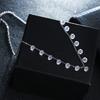 Fashion Shiny Zircon Star Women Platinum Plated Short Chain Ladies Necklace  Wedding Gift Promotion