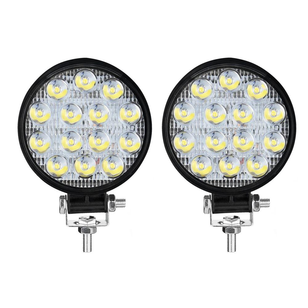 14 LED Work Light 42W 6000K Mini Round Headlamp Spotlight for Truck SUV 4WD Engineering Headlights Off-road Car Front Fog Lamp