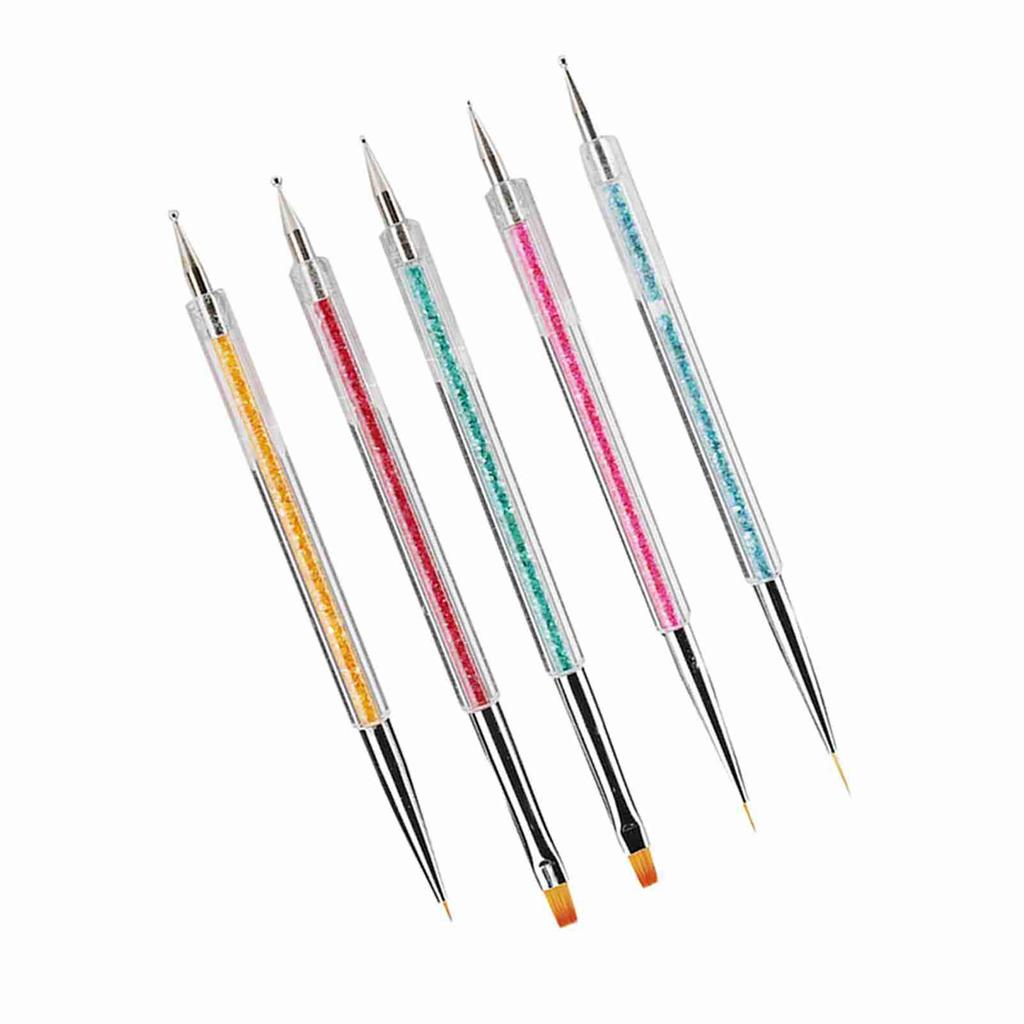 5pcs Nail Art Brush Pen Manicure Tool Set Drawing Painting Decoration Pen