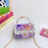 MDNG Girls' Cute Bow Lace Pearl Handbag