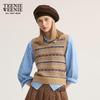 Teenie Weenie Women's Fair Isle V-Neck Knit Vest
