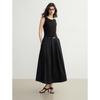 Black Knitted Patchwork Sleeveless Dress