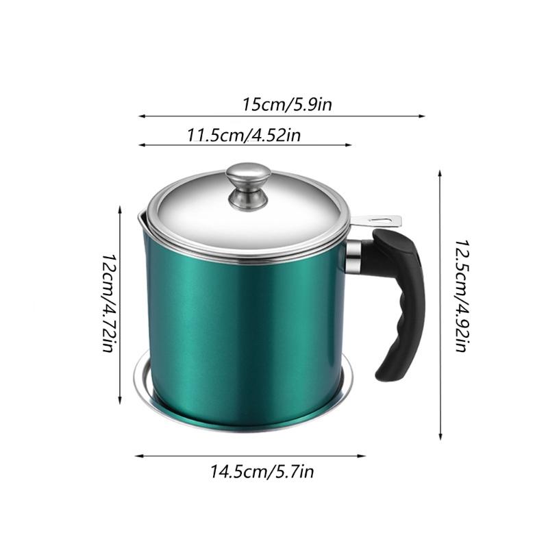 Practical Oversized Oil Storage Canister With Detachable Fine Filter Food Grade Materials and Visible Liquid Levels